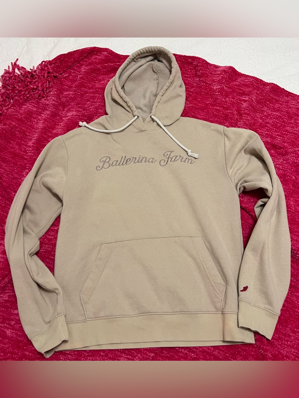Ballerina Farm Hoodie Khaki Sweatshirt Influencer 91 League embroidered size M